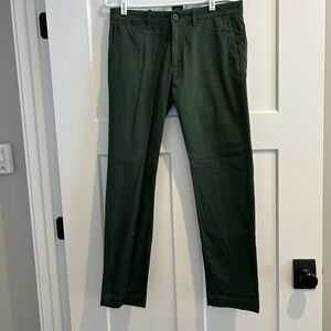 J. Crew Men's Catskill Green Chino Pants, 32x30, Slim